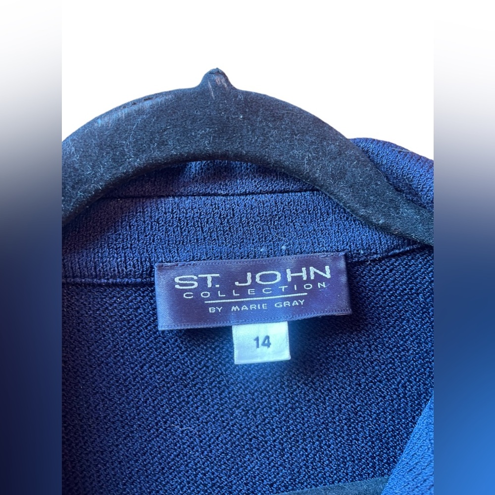 St John Collection by Marie Gray Knit Blazer Size 14 - Picture 4 of 9